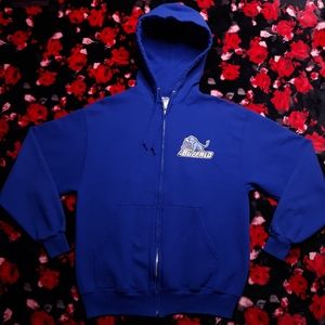 Vintage 2000s Buffalo Bulls UB College Basketball Zip Up Hoodie Size Medium